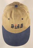 DIAB Tan and Dark Blue Adjustable Strap Trucker Cap Hat