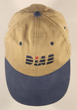 DIAB Tan and Dark Blue Adjustable Strap Trucker Cap Hat