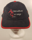 ACI Alternative Cartage Inc. Black Red Trimmed Adjustable Strap Trucker Cap Hat