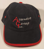 ACI Alternative Cartage Inc. Black Red Trimmed Adjustable Strap Trucker Cap Hat