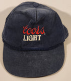 Coors Lights Dark Blue Corduroy Snapback Trucker Cap Hat