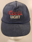 Coors Lights Dark Blue Corduroy Snapback Trucker Cap Hat