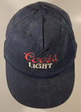 Coors Lights Dark Blue Corduroy Snapback Trucker Cap Hat