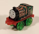 2014 Thomas & Friends Minis #3 Henry Flaming Lightning Bolt Pattern Green 2" Long Plastic Die Cast Toy Vehicle CGM30