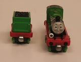 2009 Mattel Gullane Thomas The Train & Friends Take n Play #3 Henry With Henry's Tender Coal Car Green Magnetic Die Cast Toy Vehicle Set T0200