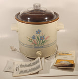 Vintage 1987 Rival Crock Pot 3 1/2" Quart Stoneware Slow Cooker Model 3100 with Manual