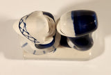 Vintage Delft Blue Holland Hand Painted Kissing Couple Boy and Girl 4" Tall Porcelain Figurine