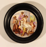 Antique Victorina Style Ladies 5" Porcelain Wall Plaque Plate