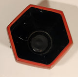 Rare Vintage Blue Mountain Pottery Red Drip Glaze Hexagon Shaped Bowl