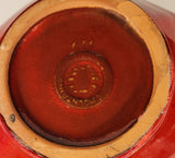 Rare Vintage Blue Mountain Pottery Red Drip Glaze Hexagon Shaped Bowl