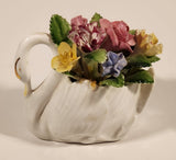 Royal Adderley White Swan 3" Bone China Floral