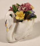 Royal Adderley White Swan 3" Bone China Floral