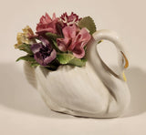 Royal Adderley White Swan 3" Bone China Floral
