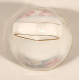 Heart Topped Bell With Gold Trim and Floral Pattern 2 3/4" Fine Bone China Ornament