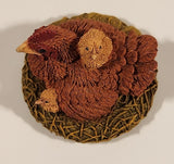 1997 Stratford Collection Chicken Hen with Chicks Miniature 1 1/4" Resin Figurine