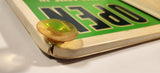 Open Closed Green and White Sliding 9 3/4" x 22" Suction Cup Plastic Double Sided Sign with Letters