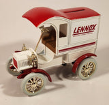 1989 ERTL Lennox Air Conditioning and Heating 1905 Ford's First Delivery Car Red and White 1/25 Scale Die Cast Toy Car Vehicle Coin Bank New in Box
