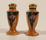 Vintage Japanese Orange Peach Lustreware Porcelain Salt and Pepper Shaker Set