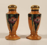 Vintage Japanese Orange Peach Lustreware Porcelain Salt and Pepper Shaker Set