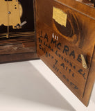 Vintage Weimar Wood Cased Mantle Clock with key Made in Germany