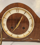 Vintage Forestville Wind Up Wood Cased Mantle Clock with key
