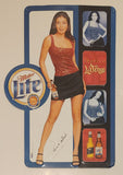 Rare 2000 Miller Brewing Miller Lite A True Pilsner Beer Orgullo Latino Patricia Manterola 17 1/2" x 24 1/2" Embossed Metal Advertising Sign