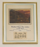Vintage 1950 Westbank Frozen Food Lockers and Meat Market Peachland Westbank 11" x 13 1/2" x Framed Calendar