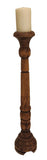 Floor Standing 30" Light Weight Carved Wood Candle Holder