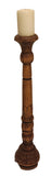 Floor Standing 30" Light Weight Carved Wood Candle Holder