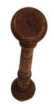 Floor Standing 30" Light Weight Carved Wood Candle Holder
