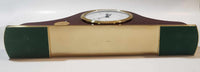 Coral Canada Wide Rosewood Cased Gold Plated Base Advertising Mantel Clock
