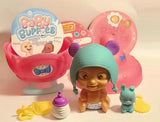 Baby Buppies Giggling Cooing Baby Sounds 3" Plastic Toy Figure with Accessories in Rocking Soother Bottle