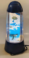 1994 Rabbit Tanaka Sea Turtle Aquarium Rotating Lighted Motion Lamp 14" Tall By Artist Jeffrey Michael Wilkie