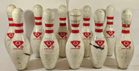 QUBICA AMF Amflite II USBC Approved 15" Plastic Coated Bowling Pins Full Set of 10 Made in U.S.A.