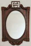 Vintage Embosograph Display MFG. Co. Pepsi 14" x 20 1/2" Heavy Plastic Framed Mirror