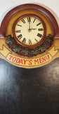 Today's Menu Chalkboard Style 15 3/4" x 23 1/2" Arched Wood Wall Plaque Clock