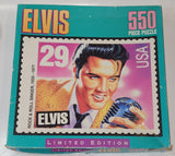 1992 Milton Bradley Elvis Limited Edition Rock & Roll Singer 1935-1977 Stamp Themed 18" x 24" 550 Piece Puzzle