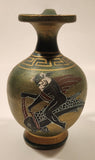 Handmade In Greece Terra Cotta Pottery Wine Jug 5" Tall