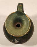 Handmade In Greece Terra Cotta Pottery Wine Jug 5" Tall