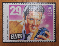 1992 Milton Bradley Elvis Limited Edition Rock & Roll Singer 1935-1977 Stamp Themed 18" x 24" 550 Piece Puzzle