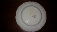 1920-1930 Wood's Ivory Ware Floral Pattern 24K Gold Gilded Charger Plate Royal Blue - Treasure Valley Antiques & Collectibles