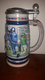 1984 Avon 1900-1980 Baseball History Lidded Beer Stein - Ceramarte Brazil - Treasure Valley Antiques & Collectibles