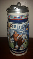 1984 Avon 1900-1980 Baseball History Lidded Beer Stein - Ceramarte Brazil - Treasure Valley Antiques & Collectibles