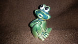 Small Decorative Sitting Relaxing Frog Ornament Ceramic - Treasure Valley Antiques & Collectibles