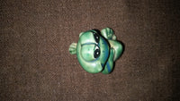 Small Decorative Sitting Relaxing Frog Ornament Ceramic - Treasure Valley Antiques & Collectibles