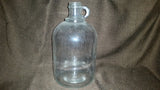 Vintage Clear Glass Wine Moonshine Jug Bottle #9694 - Treasure Valley Antiques & Collectibles