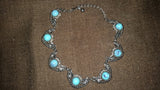 Vintage 1970s Silver Tone Faux Turqouise Sarah Coventry Necklace - Treasure Valley Antiques & Collectibles