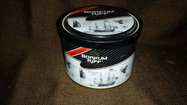 Vintage 1970s Borkum Riff Bourbon Whiskey Pipe Tobacco Tin - Treasure Valley Antiques & Collectibles