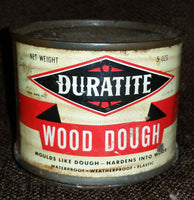 Vintage Rare Find 1950s Duratite Webb Products Company Wood Dough Tin Can Empty - Treasure Valley Antiques & Collectibles