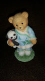 Cherished Teddies Boy Holding Panda Figurine 1996 #202347 In Box w/ Certificate - Treasure Valley Antiques & Collectibles